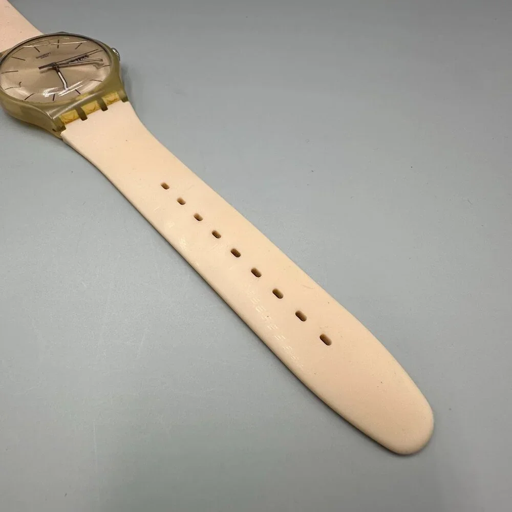 Swatch Rose Rebel Watch Unisex Date Window Round 40MM SUOT700 New Battery